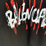 Maglietta BLNCG con stampa graffiti nera
