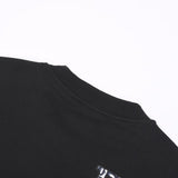 Felpa con cappuccio CD nera con logo oversize e girocollo DO054