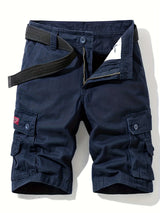 Pantaloni Cargo da Uomo | Design Classico | Multitasca | Coulisse in Vita | Cotone per L'Estate all'Aperto
