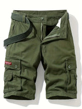 Pantaloni Cargo da Uomo | Design Classico | Multitasca | Coulisse in Vita | Cotone per L'Estate all'Aperto