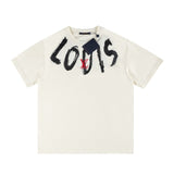 T-shirt LV Brushstroke Logo bianca
