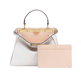 BORSA PEEKABOO ISEEU MEDIA IN PELLE DI VITELLO BIANCA