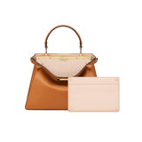 BORSA PEEKABOO ISEEU MEDIA IN PELLE DI VITELLO MARRONE