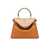 BORSA PEEKABOO ISEEU MEDIA IN PELLE DI VITELLO MARRONE