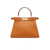 BORSA PEEKABOO ISEEU MEDIA IN PELLE DI VITELLO MARRONE