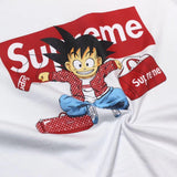 Maglietta SPRM Goku grafica bianca