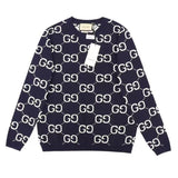 Maglione GG Monogram Knit Navy