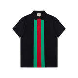 Polo GG con logo a righe verticali
