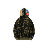 Felpa con cappuccio BP Shark Camo OVO Nero (REVERSE)