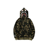 Felpa con cappuccio BP Shark Camo OVO Nero (REVERSE)