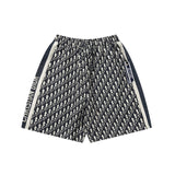 Pantaloncini CD Monogram con strisce laterali blu navy