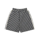 Pantaloncini CD Monogram con strisce laterali blu navy