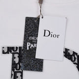 Felpa con cappuccio CD nera con logo oversize e girocollo DO054