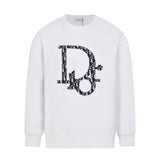 Felpa con cappuccio CD nera con logo oversize e girocollo DO054