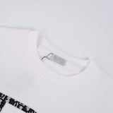 Felpa con cappuccio CD nera con logo oversize e girocollo DO054