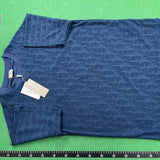 Maglietta CD con monogramma in rilievo blu navy