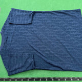 Maglietta CD con monogramma in rilievo blu navy