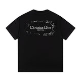Maglietta CD nera con logo consumato Couture