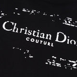 Maglietta CD nera con logo consumato Couture